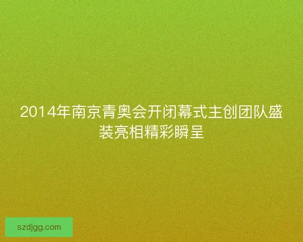 2014年南京青奥会开闭幕式主创团队盛装亮相精彩瞬呈